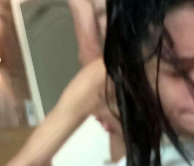 Japanese Sweetie Gets Stuffed with White Cock and Cummed on with DoGGy Style!