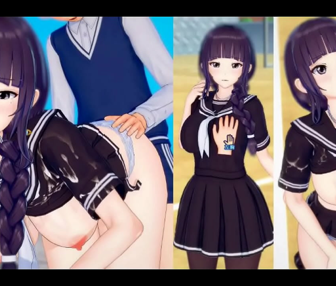 Welcome To The World Of Erogekoikatsu! Experience A 3dcg Erotic Animation Of A Sexy Jk With Bangs And Big Tits