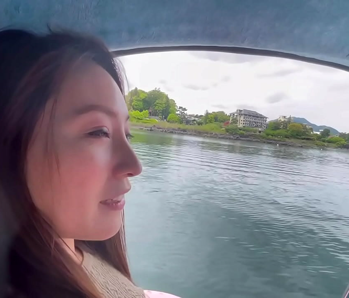 Seductive Siren In A Miniskirt Enchants With Boating Adventure On Lake Kawaguchi