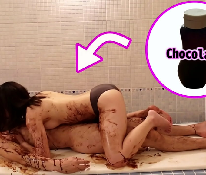 Valentine's Day Bathroom Bondage - Real Japanese Couple's Orgasm