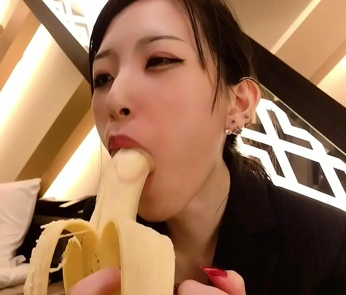 Japanese Amateur's Handjob Pleasure With A Twist - Blowjob To Banana Flavored Condom!